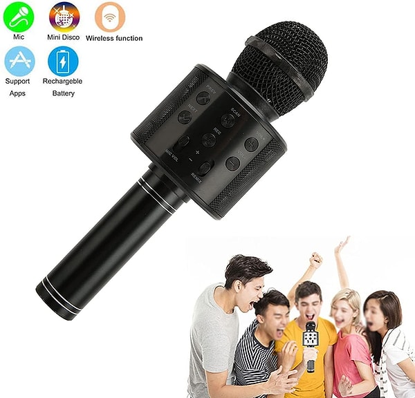 Teknosepetim Karaoke Bluetoothlu Mikrofon