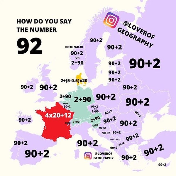 2. 92 sayısı dünya genelinde nasıl söyleniyor?
