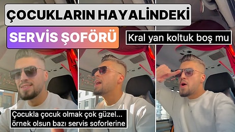 Minik Öğrencilerin İstediği Şarkıyı Açan Servis Şoförünün Çocuklarla Eğlendiği Anlar Beğeni Topladı