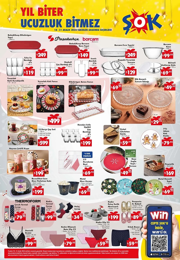 Paşabahçe Bake & Keep Dikdörtgen Tepsi 249 TL,