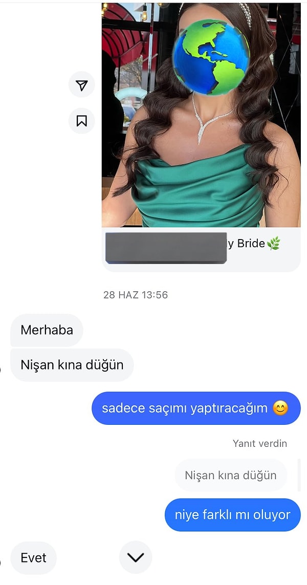 "Sadece saçımı yaptıracağım" dese bile kuaförü bir türlü ikna edemiyor.