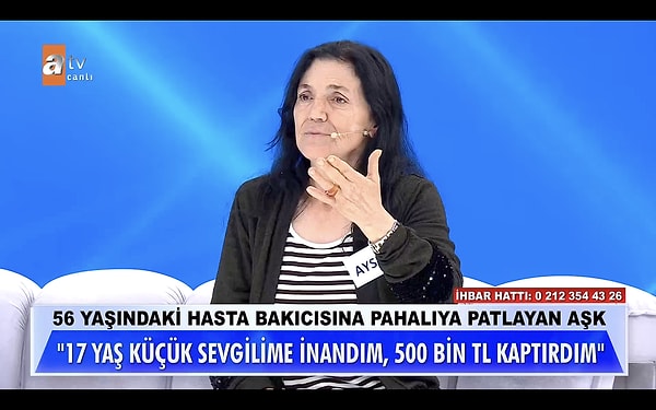 Müge Anlı'nın programında bu sabah bir dolandırıcılık hikayesi gündeme geldi. Aysel Hanım, kendisinden 17 yaş küçük sevgilisi Ferhat ile birlikteliğinde dolandırıldığını anlattı.