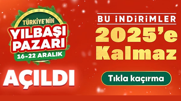 Ben yine de tüm hediyeleri görmek isterim diyorsan; Hepsiburada, Türkiye'nin Yılbaşı Pazarı kampanyasını başlattı.