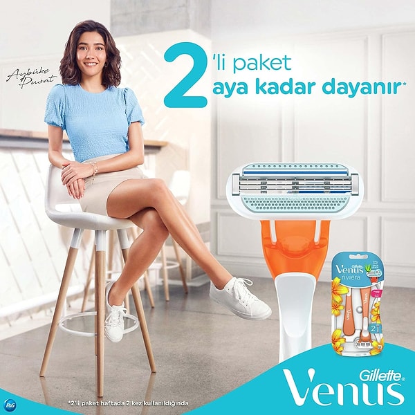 11. Gillette Venus Riviera Kullan At Kadın Tıraş Bıçağı 2'li