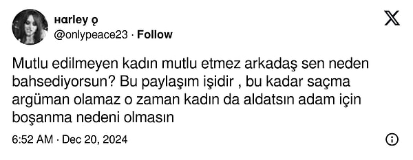 "Kadın da aldatasın adam için boşanma nedeni olmasın!"👇