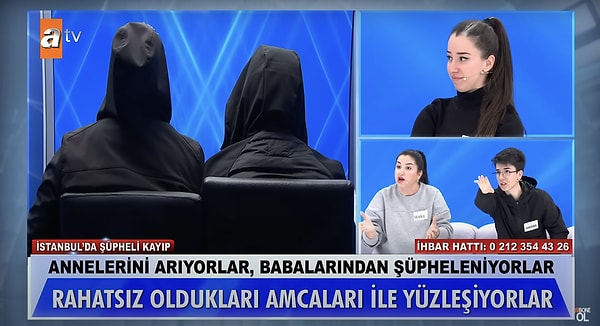 Konu ile ilgili önce iddiaların odağındaki baba ve sonra da amcalar stüdyoya gelmeyi kabul etti. Ancak bir gariplik vardı.