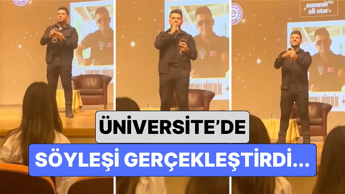 Neden? Yakışıklı Güvenlik İsmiyle Bilinen TikTok Fenomeni Ege Üniversitesi'nde Söyleşi Gerçekleştirdi