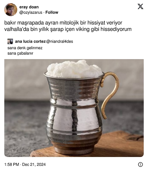 Tadının kötü olma ihtimali de yoktur mesela.