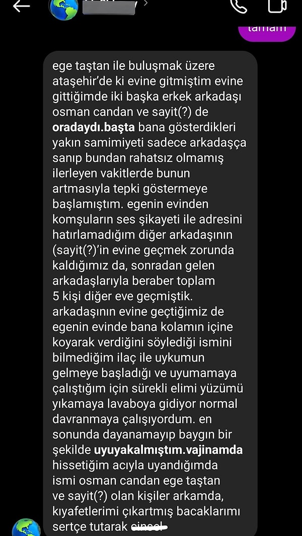 Sosyal medyada tanıştığı rapçi Ege Taştan'la buluşmak üzere evine giden ve evde QIMP lakabını kullanan Osman Candan ve Sayit isimli iki erkeğin daha olduğunu söyleyen @blu3berry, sonradan Sayit isimli şahsın evine 5 kişi geçtiklerini ve baygın bir şekilde uyuyup uyandıktan sonra cinsel istismara uğradığını anladığını iddia etti.