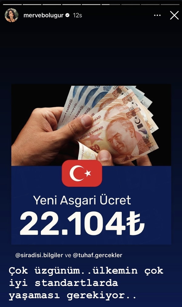 Resmi rakamların açıklamasından sonra üzgün olduğunu belirten ünlü oyuncu "Ülkemin çok daha iyi standartlarda yaşaması gerekiyor" dedi.