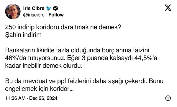 İris Cibre: "Mümkün olan en doğru şekilde yapıldığını düşünüyorum."