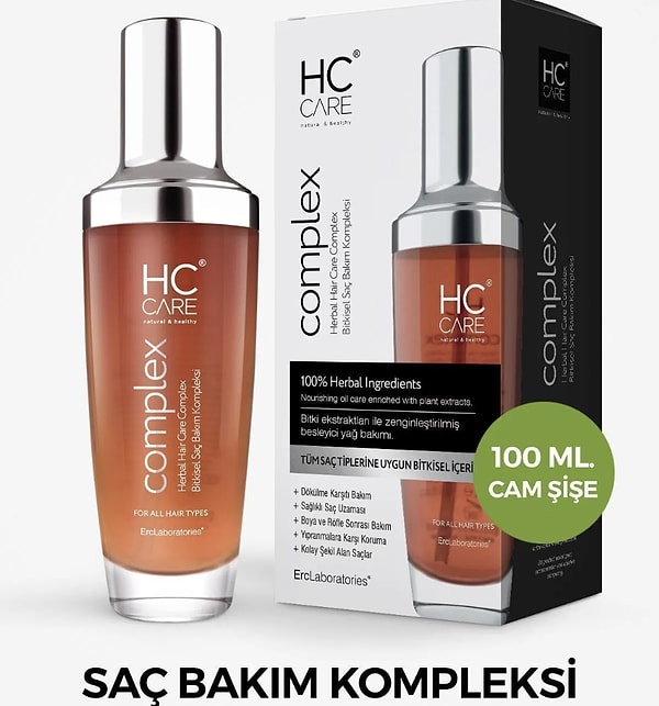 8. HC Care Complex Bitkisel Saç Bakım Kompleksi - 100 ml