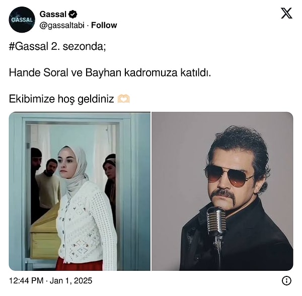 Popstar yarışmasıyla tanıdığımız Bayhan, Gassal'ın 2. sezonunda rol alacak. Bayhan'ın rolü ise henüz açıklanmadı.