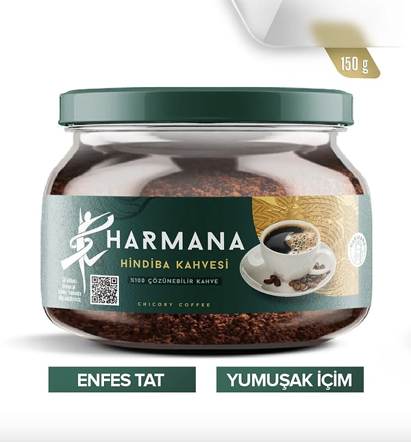 12. HARMANA Hindiba Kahvesi Detox Kahve 1 Aylık - (60 KULLANIM) Net 150gr