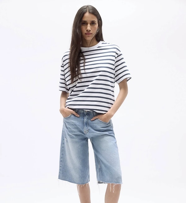 Pull & Bear Basic kısa kollu oversize t-shirt