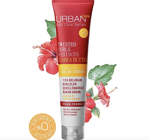 7. Urban Care Hibiscus&Shea Butter Kıvırcık ve Dalgalı Saçlara Özel Şekillendirici Bakım Kremi-175 ML