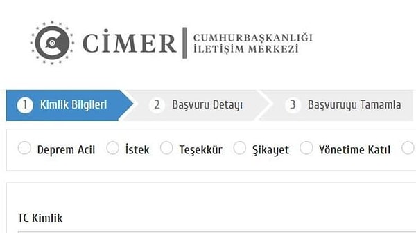 CİMER doğum saati öğrenme yazısı örneği