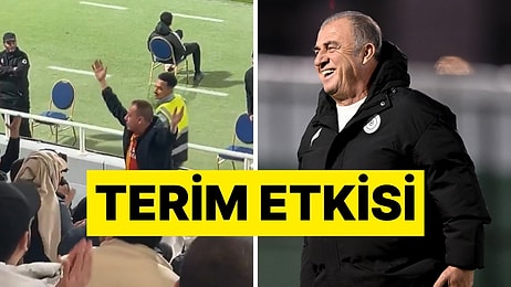 Galatasaray Taraftarının Al Shabab Tribünlerini Harekete Geçirmeye Çalıştığı Anlar