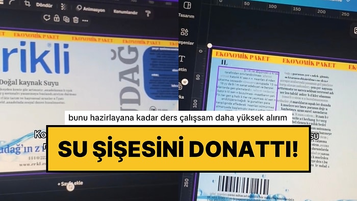 Yok Artık Dedirtti: Su Şişesinin Kağıdına Kopya Hazırlayan Öğrenci Sosyal Medyada Viral Oldu