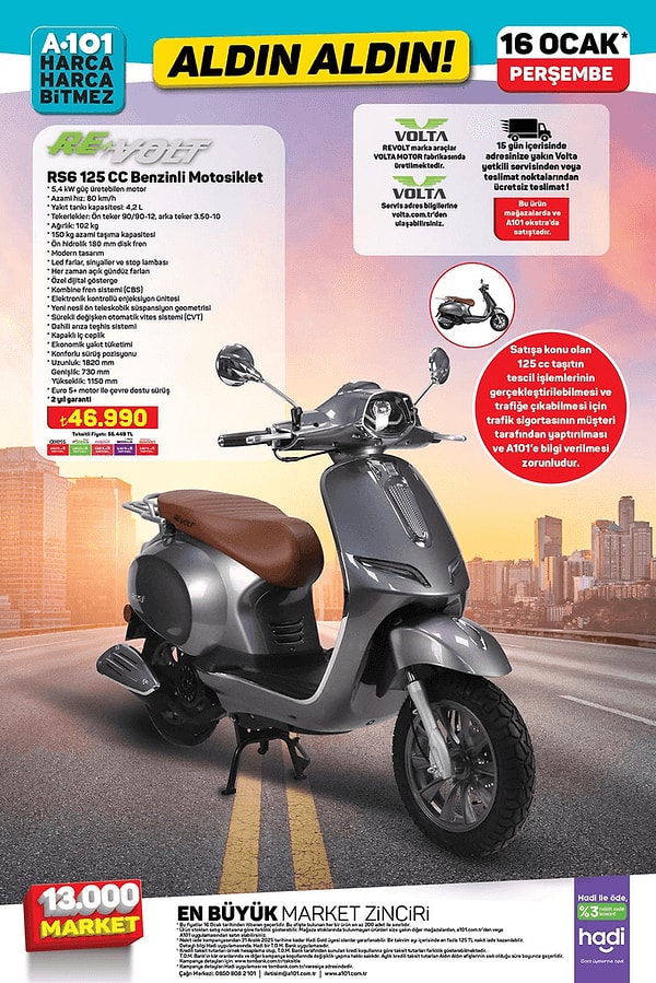 Revolt RS6 125 CC Benzinli Motosiklet 46.990 TL