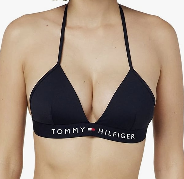 Tommy Hilfiger Triangle Fixed Foam Bikini Üstü Kadın