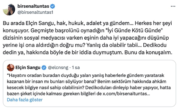 Yetmedi, bir de seneler önce kulağına gelen bir iddiayı üstüne atıverdi Sangu'nun.