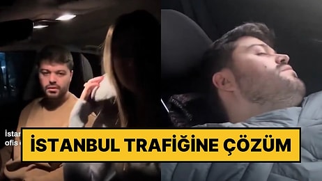 İstanbul Trafiğini Yaşamamak İçin Gece Yola Çıkıp Arabada Uyumayı Tercih Ettiler