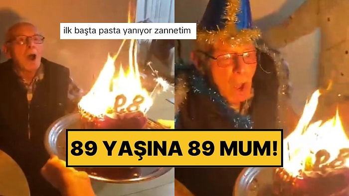 Dedesinin 89. Yaşı İçin Pastaya 89 Mum Koydu: Ortalık Az Kalsın Alev Alacaktı