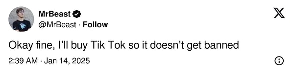 TikTok's U.S. operations are estimated to be worth between $40 billion and $50 billion, and Mr. Beast has also weighed in on the matter.