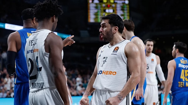 Euroleague'in 21. haftasında Real Madrid, sahasında İsrail temsilcisi Maccabi Tel Aviv ile karşı karşıya geldi.