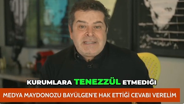 Okan Bayülgen’in bu sözlerine Youtube yayınları yapan ve milyonlarca kişiye ulaşan gazeteci Cüneyt Özdemir’den cevap geldi.