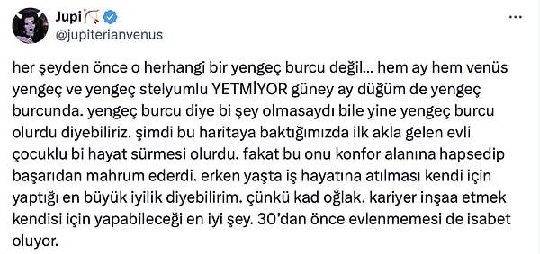 "30'dan önce evlenmemesi isabet olmuş..."