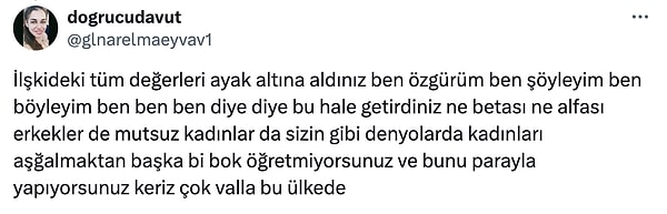 "Kadınları aşağılamaktan başka..." 👇