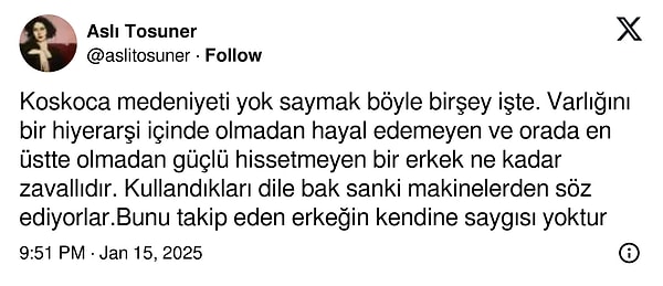 "Varlığını bir hiyerarşi içinde olmadan hayal edemeyen" 👇