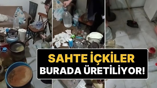 İstanbul'da Sahte İçkilerin Üretildiği Depoya Polis Baskını