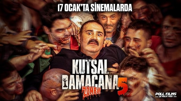 Türk sinemasına damga vuran işlerden Kutsal Damacana'nın 5. devam filmi Kutsal Damacana: Zombi sonunda vizyona girdi.