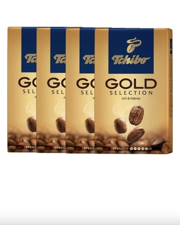 12. Tchibo Gold Selection Öğütülmüş Filtre Kahve 4x250 gr