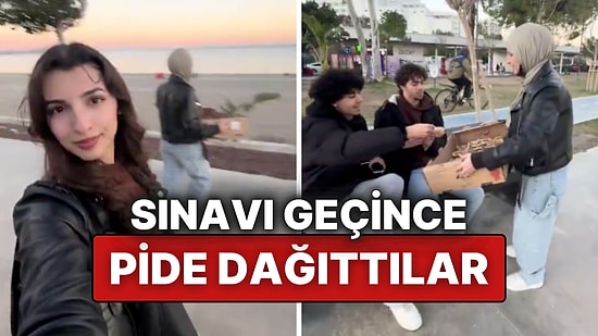 Kutlama Gibi Kutlama! Sınavı Geçen Öğrenciler Konyaaltı Sahili’nde Pide Dağıttı