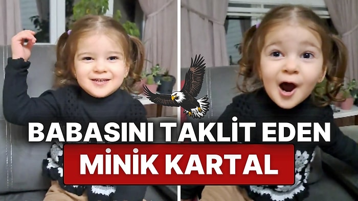 Beşiktaş Fanatiği Babasını Taklit Eden Minik Kartal Kalpleri Sıcacık Yaptı