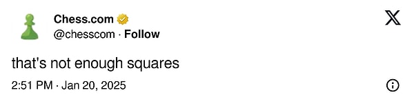 180 milyon kullanıcı ile dünyanın en büyük satranç topluluğu olduğunu ifade eden satranç sitesinden yanıt geldi. 👇