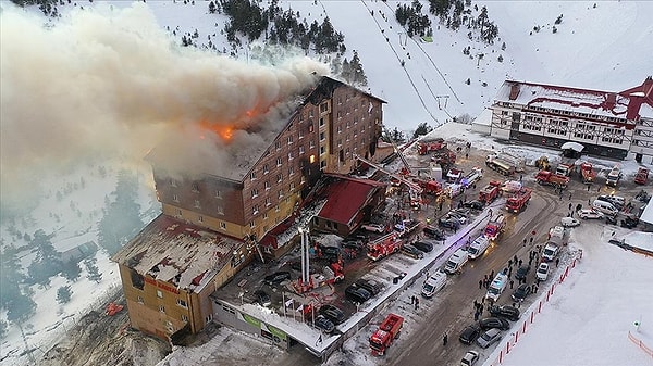 Bolu'da Köroğlu Dağları'nın zirvesindeki Kartalkaya Kayak Merkezi'nde yer alan Grand Kartal Otel'de tüm Türkiye'yi yasa boğan bir yangın meydana geldi.