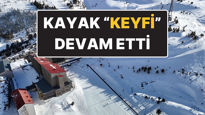 1 Gün Bile Ara Vermediler: Kartalkaya'da Kayak "Keyfi" Devam Etti