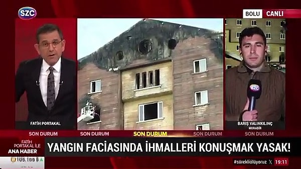 Olayın ardından Sözcü TV ekranlarında ana haberleri sunan Fatih Portakal, konuyla ilgili merak edilen her şeyi sorularıyla muhabir Barış Yalınkılınç'a yöneltti.