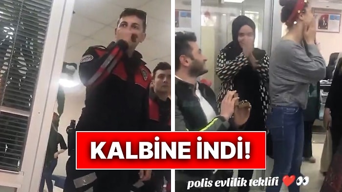 Nabızlar Yükseldi: Polislerle Anlaşarak Yaptığı Evlilik Teklifiyle Yürekleri Hoplattı