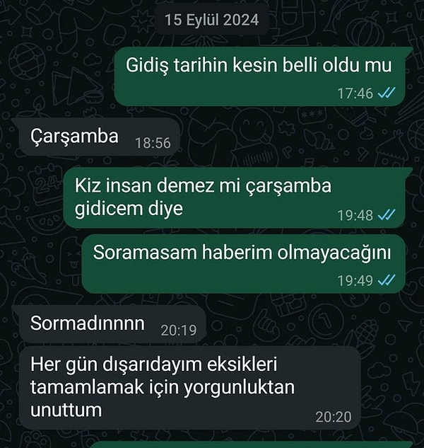 Bu arada Mira'nın gidiş tarihi belli olmuştu bile 👇