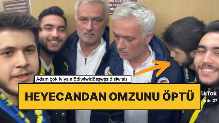 Asansörde Jose Mourinho’yu Gören Fenerbahçe Taraftarı Heyecandan Omzunu Öpünce Açıklanamayan Anlar Yaşandı