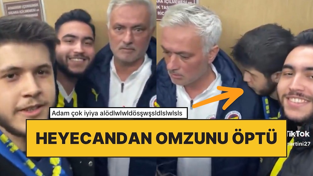 Asansörde Jose Mourinho’yu Gören Fenerbahçe Taraftarı Heyecandan Omzunu Öpünce Açıklanamayan Anlar Yaşandı