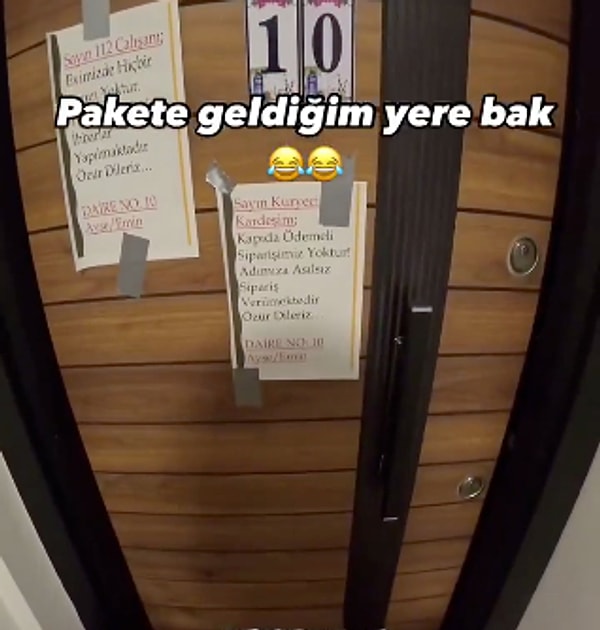 Evin kapısında aynı notun 112 personellerine yönelik de yazıldığı dikkat çekti...