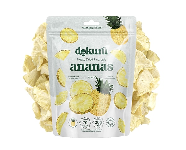 Dokuru Ananas Kuru Meyve Cipsi