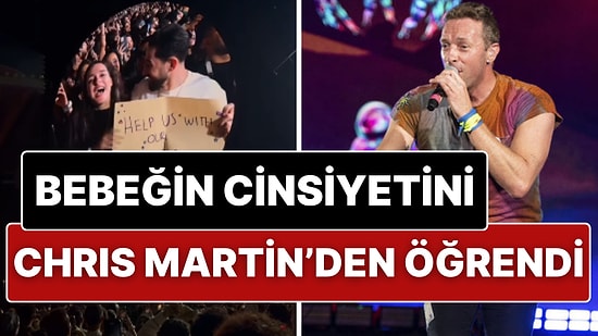 Coldplay Konserinde Unutulmaz An: Chris Martin Sahnede Bir Çiftin Bebeğinin Cinsiyetini Açıkladı